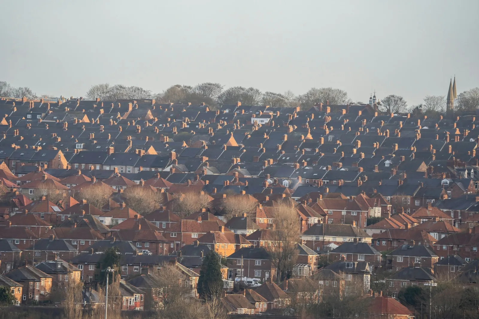 A residential street in a Northern English town
